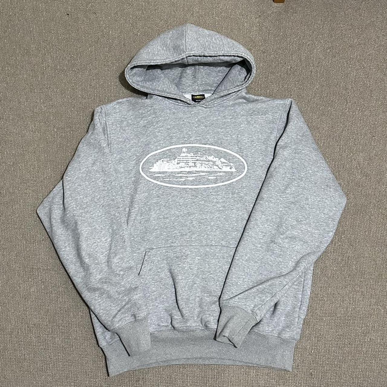Grey Corteiz Alcatraz hoodie 😋 Original bag is... - Depop