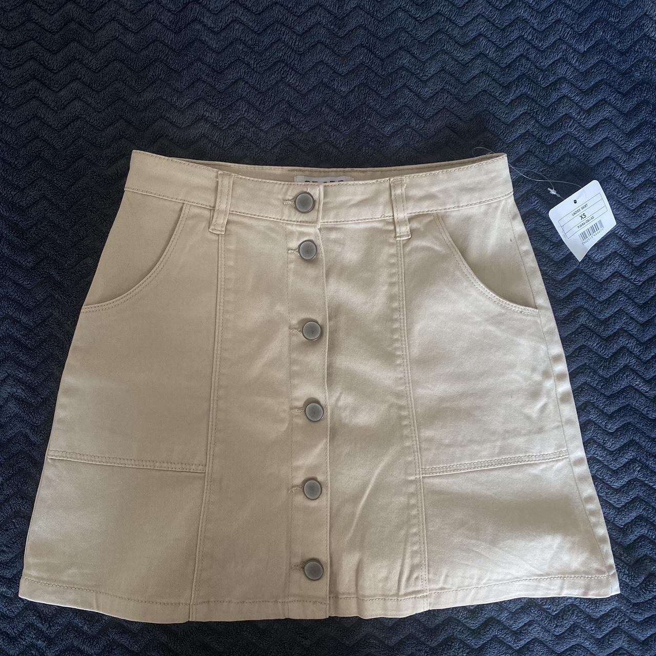 Cargo Skirt Nude Beige Cargo Mini Skirt New Depop