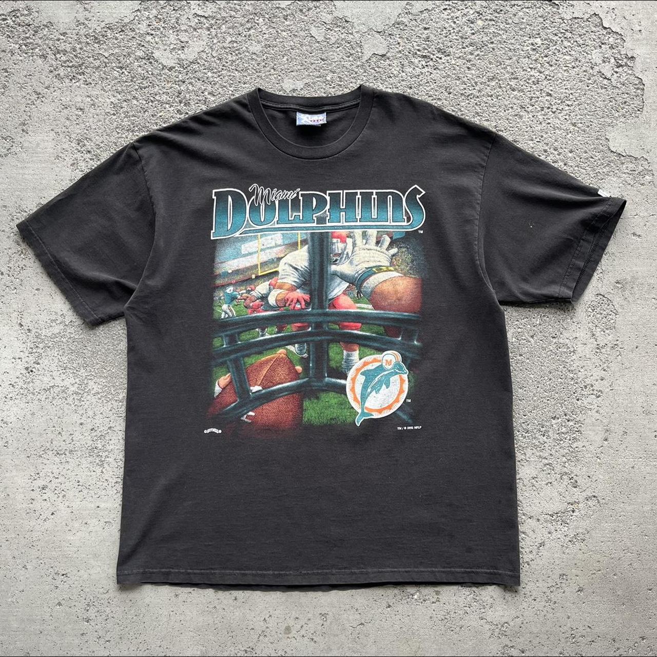 1995 Vintage Miami Dolphins Graphic Tee - Tag Size: - Depop