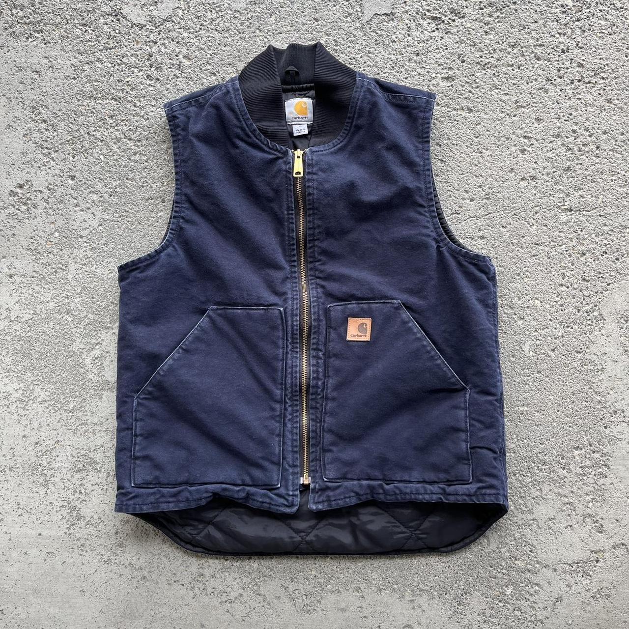 Carhartt Men's Blue Gilet | Depop