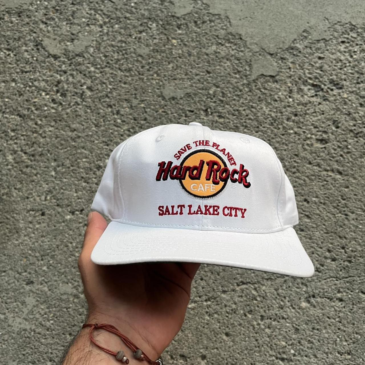 Vintage Hard Rock Salt Lake City Hat •White... Depop