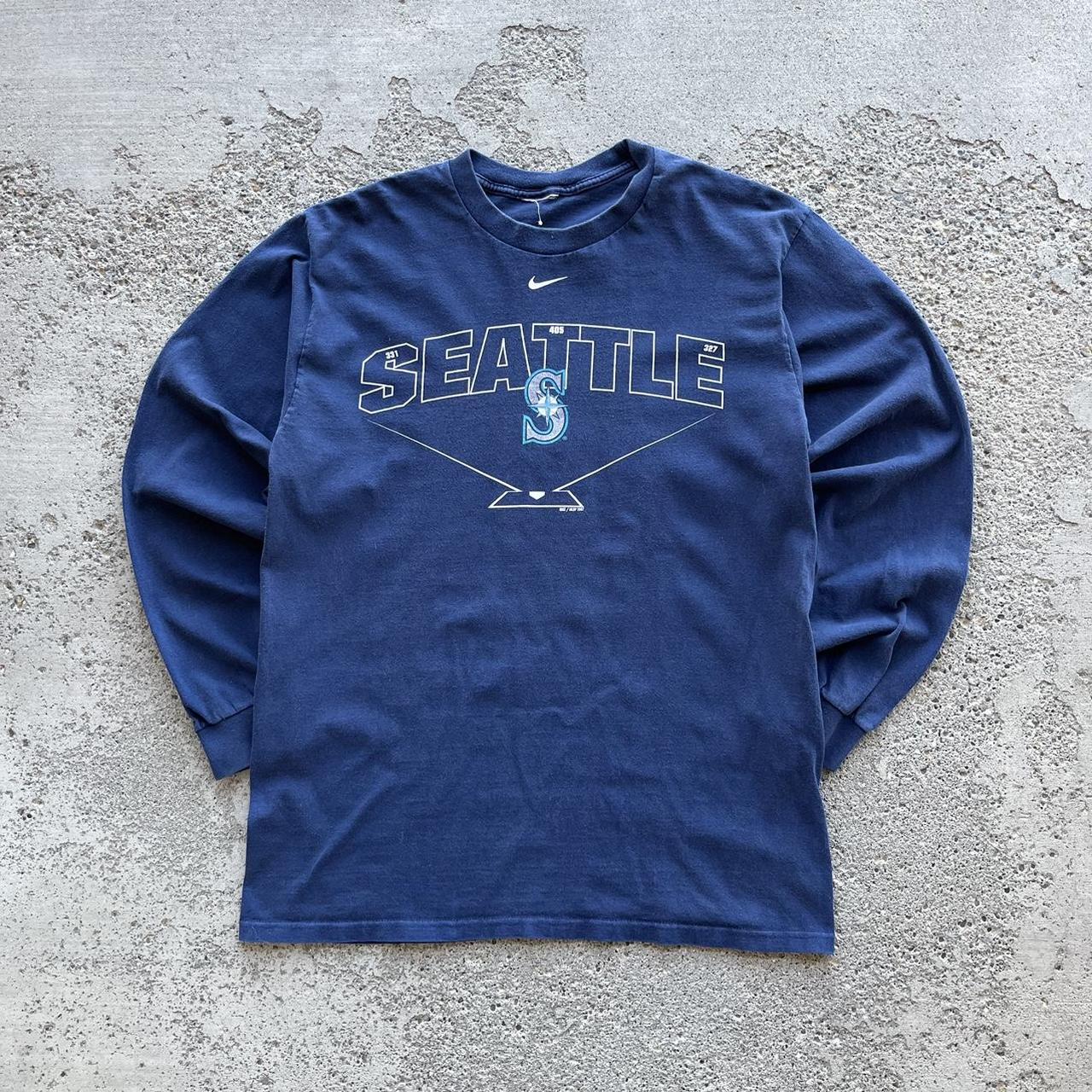 Vintage 2007 Nike Seattle Mariners Long Sleeve Shirt Depop 9652