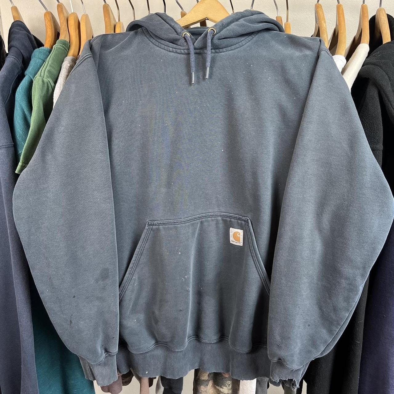 Carhartt Hoodie Sweater •Large (see measurements... - Depop