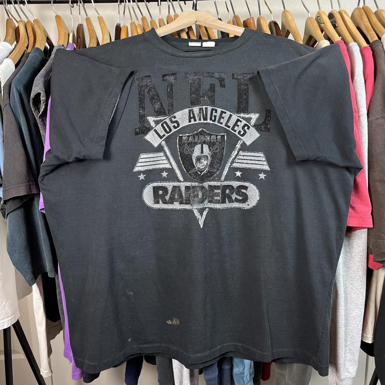 Vintage Los Angeles Raiders Tee 1990 AFC champs - Depop