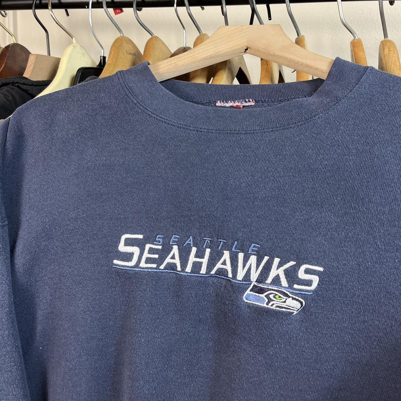 VINTAGE SEAHAWKS TEE SIZE 2XL BUT SHRUNK TO A LARGE - Depop