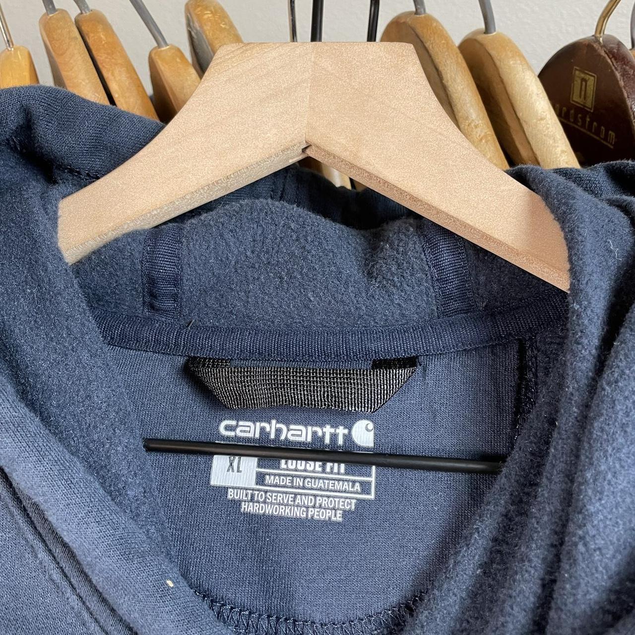 Carhartt Hoodie •XL (see measurements below) •Blue... - Depop