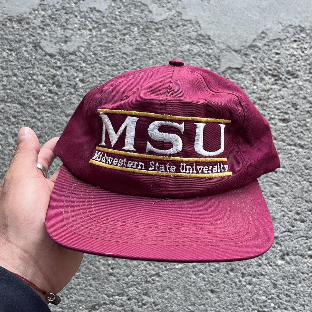 Vintage MSU Hat •Crimson/Burgandy colourway •One... - Depop