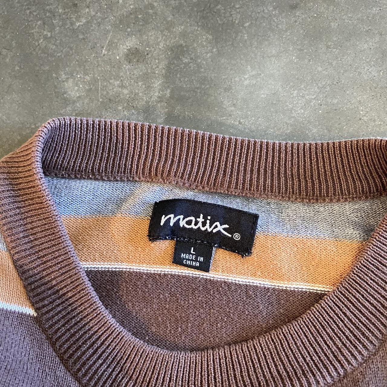 2000s Matix Y2K Striped Sweater •L Depop