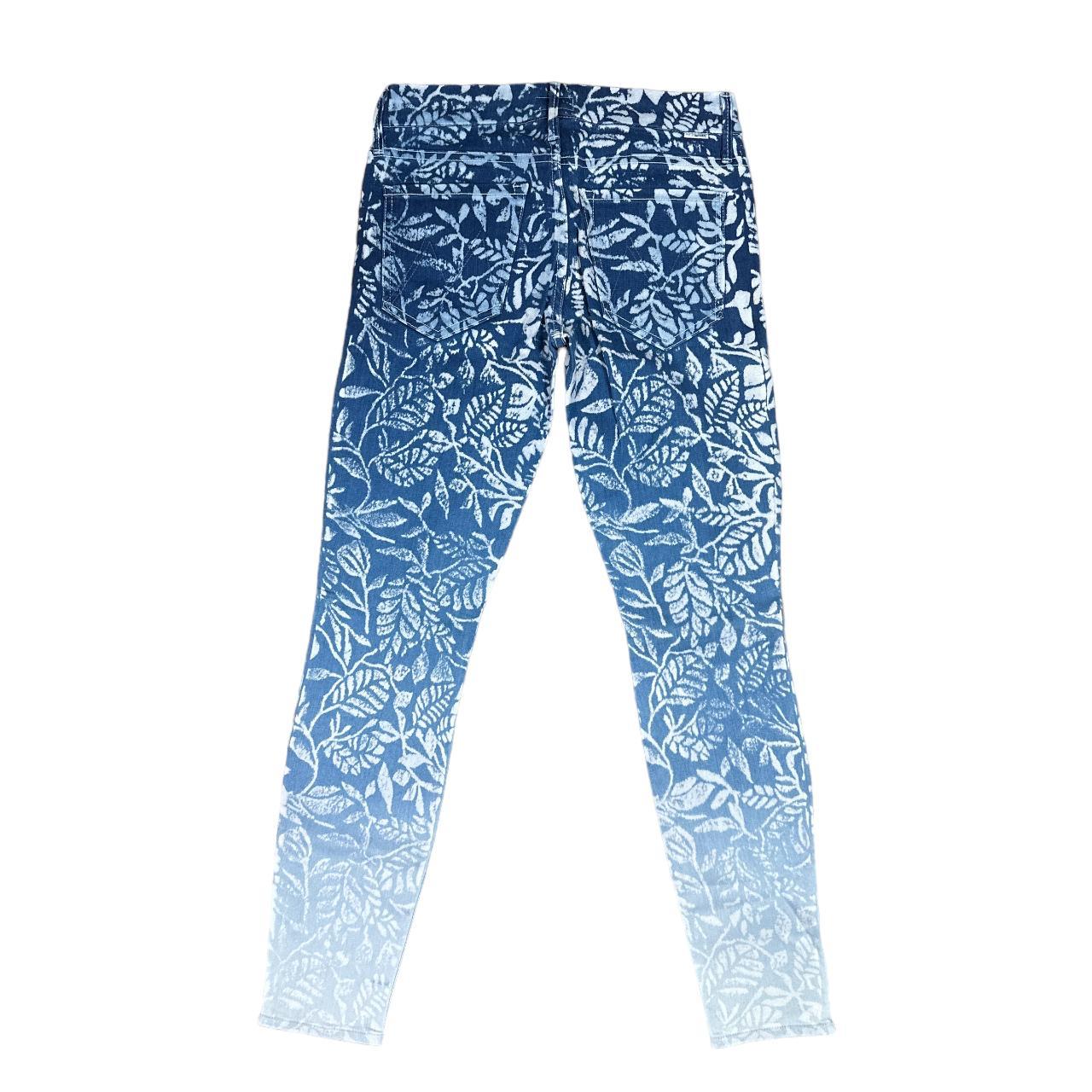 MOTHER Blue Looker hotsell Ankle Zip Magical Flowers In The Forest Of Dreams Skinny Jean