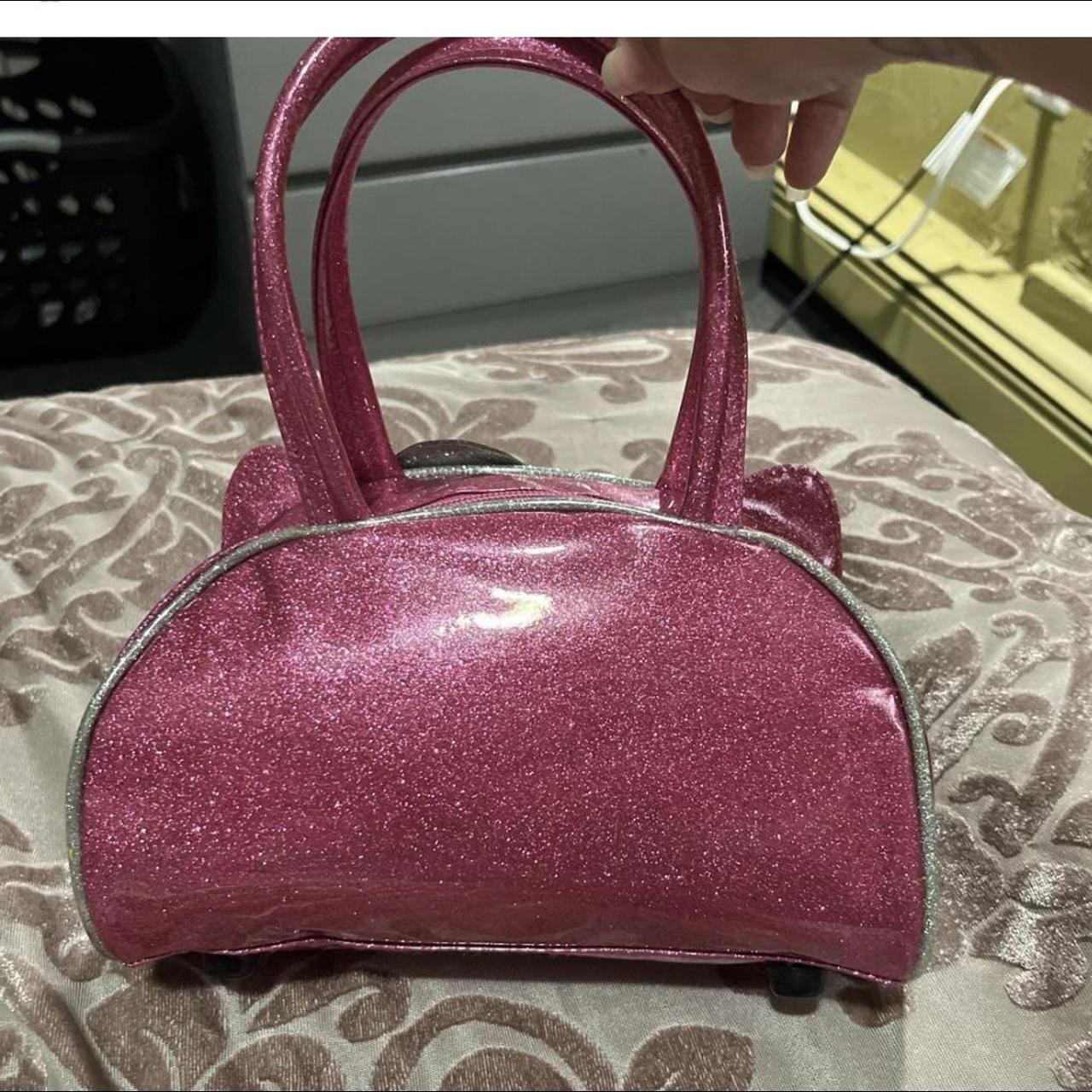 pink sparkly purse