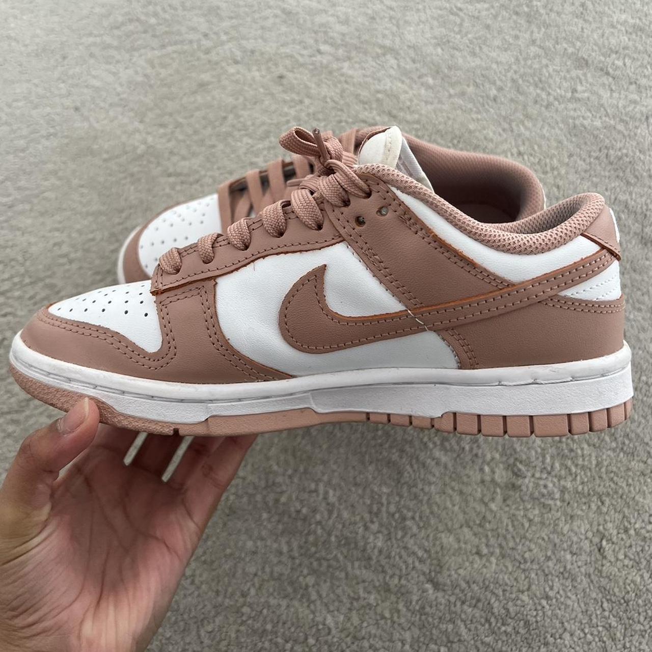 Rose coloured low top nike dunks worn once or. Depop