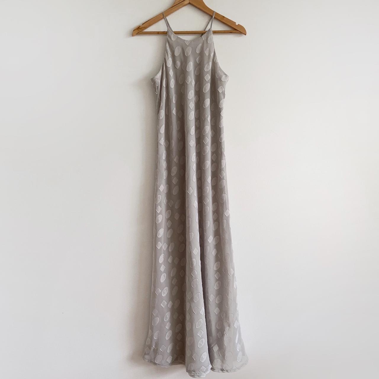 90s y2k minimalist slip dress taupe grey slip... | Depop