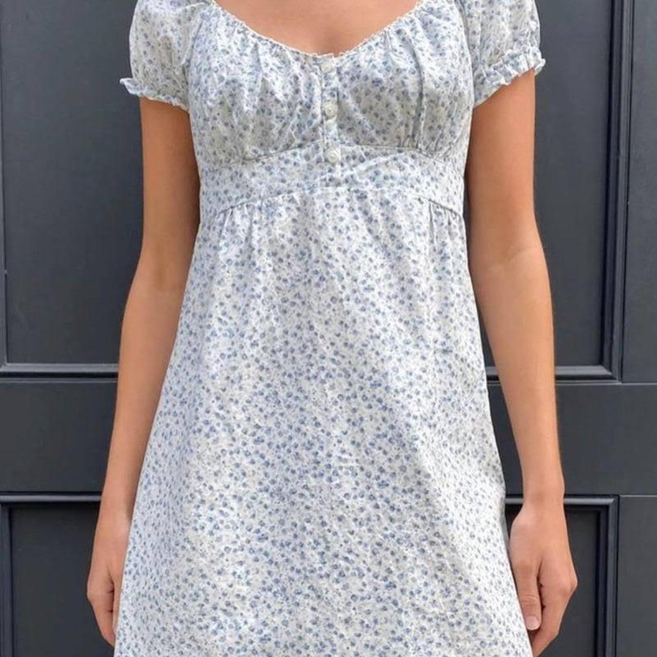 brandy melville blue floral dress🐚 the only flaws... Depop