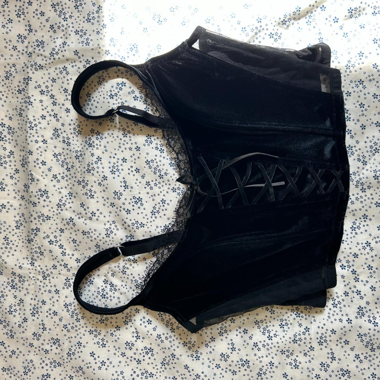 Victorias secret black velvet corset. Brand new and... - Depop