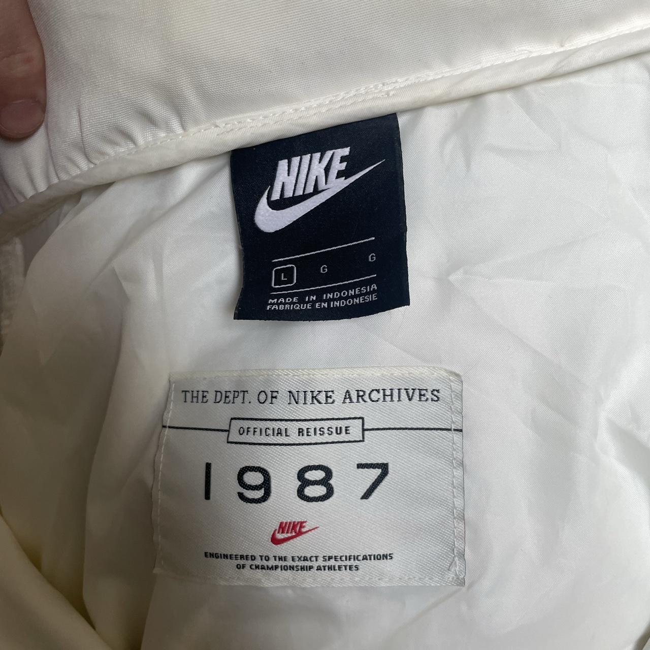 Nike 1987 archives white puffer jacket button up | Depop