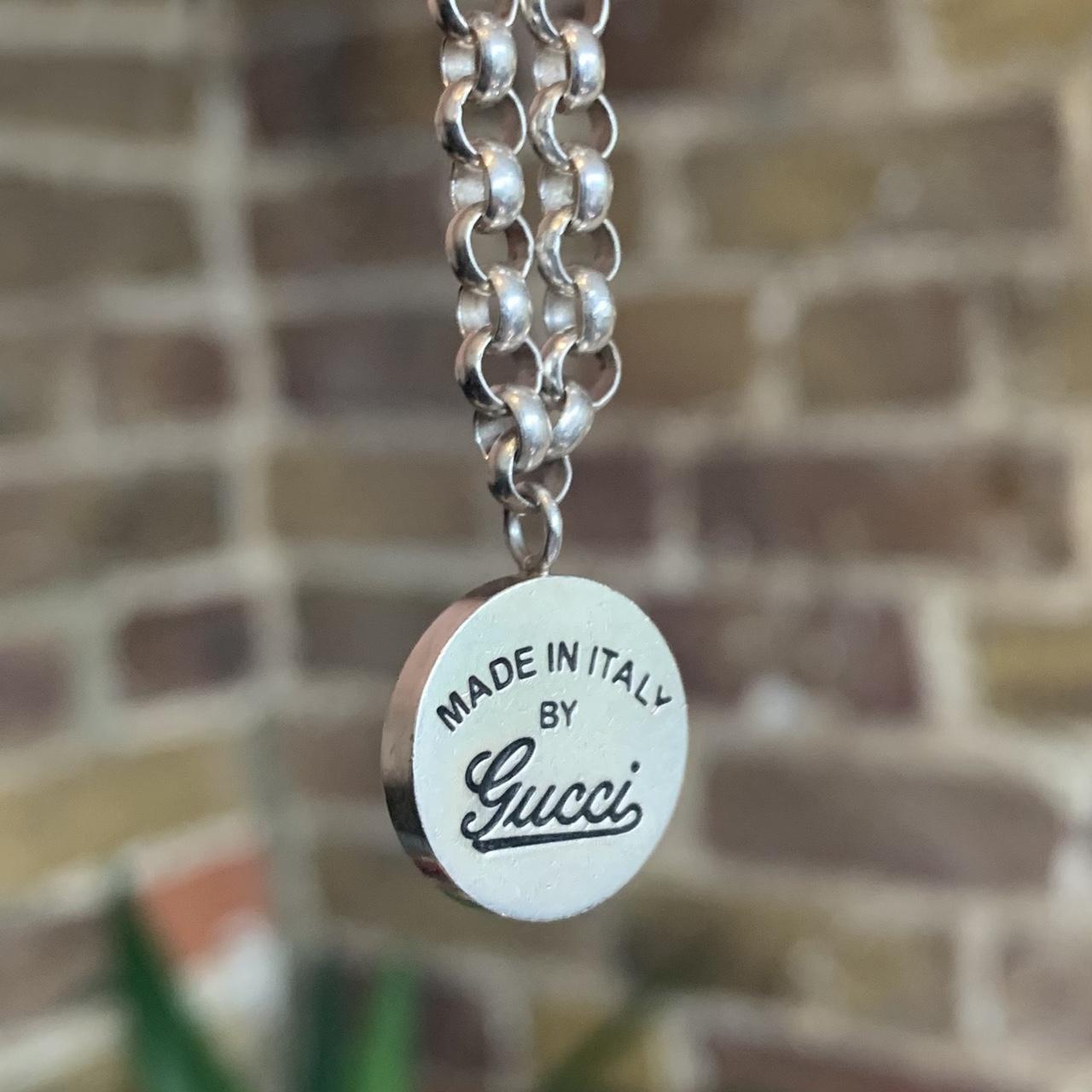 Gucci Sterling Silver Trademark Necklace