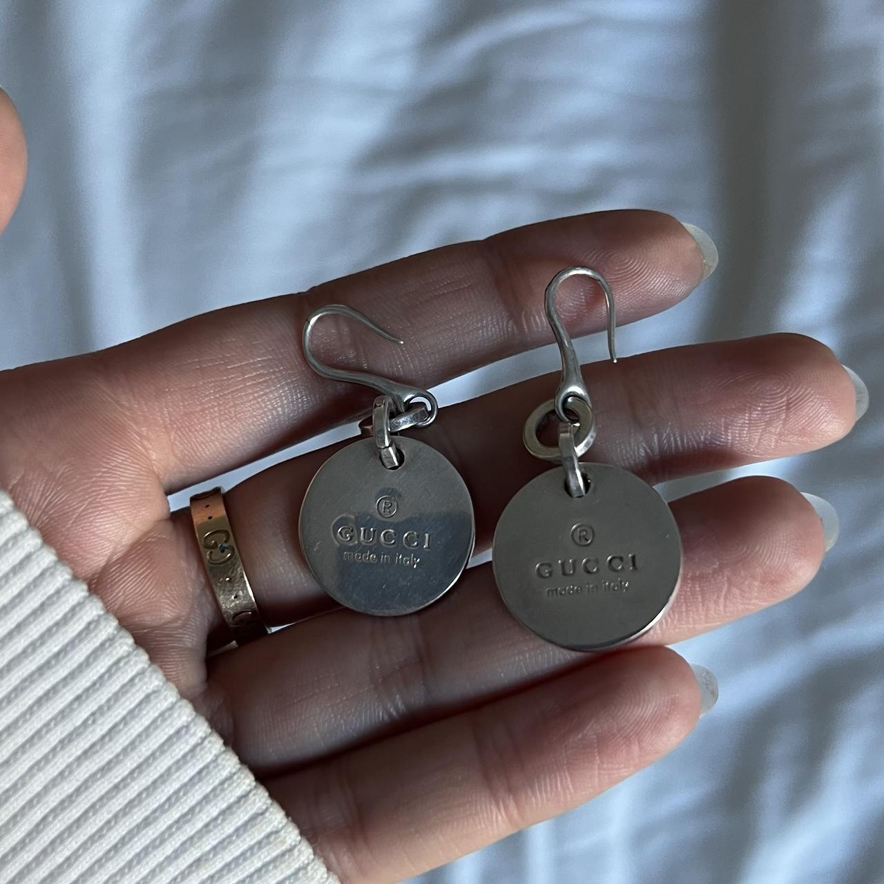 Gucci silver clearance drop earrings