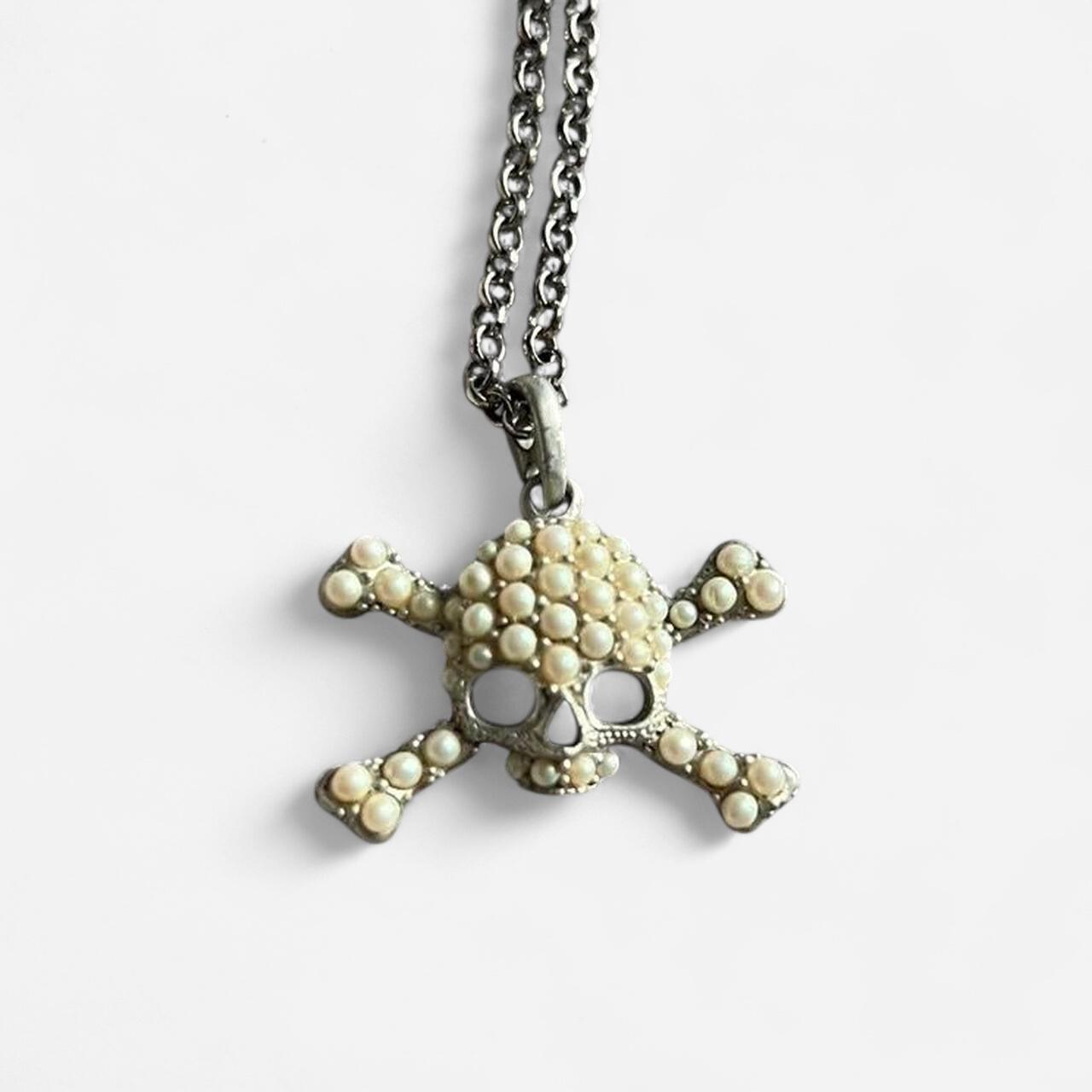 ★Vivienne Westwood★ [Same day]Vivienne Westwood Crown Skul Vivienne Westwood Necklace Double Chain Skull Orb Silver