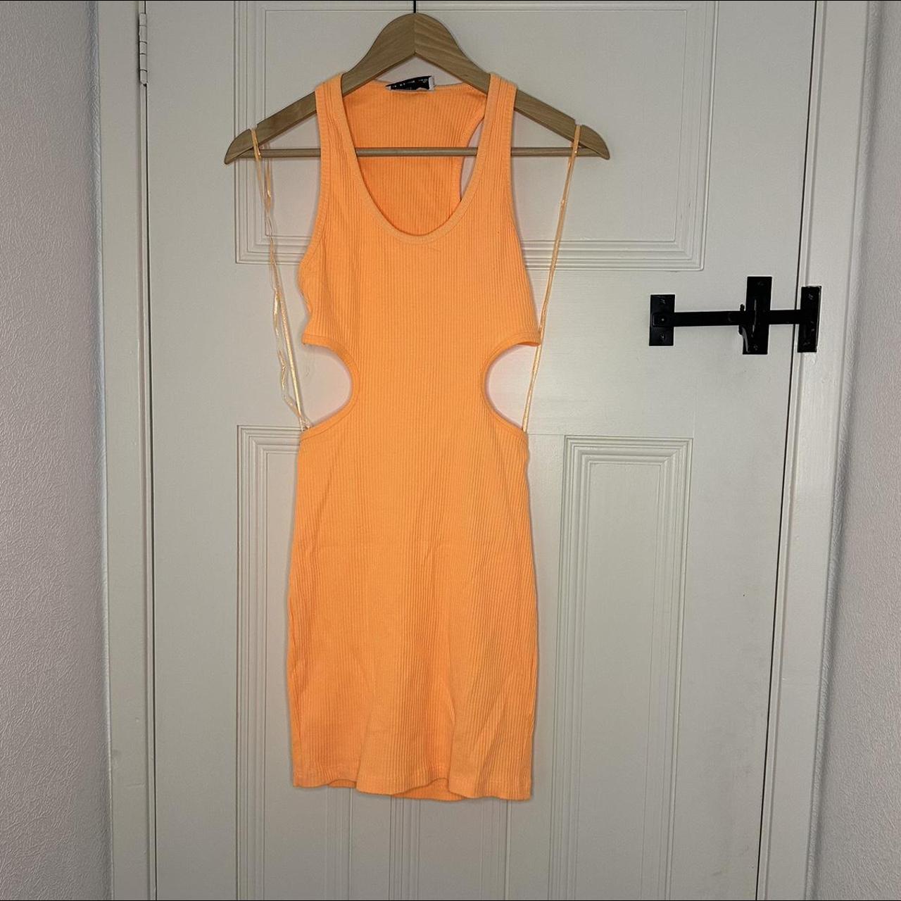 Bershka Neon Orange dress - Size Small🤍 brand new... - Depop