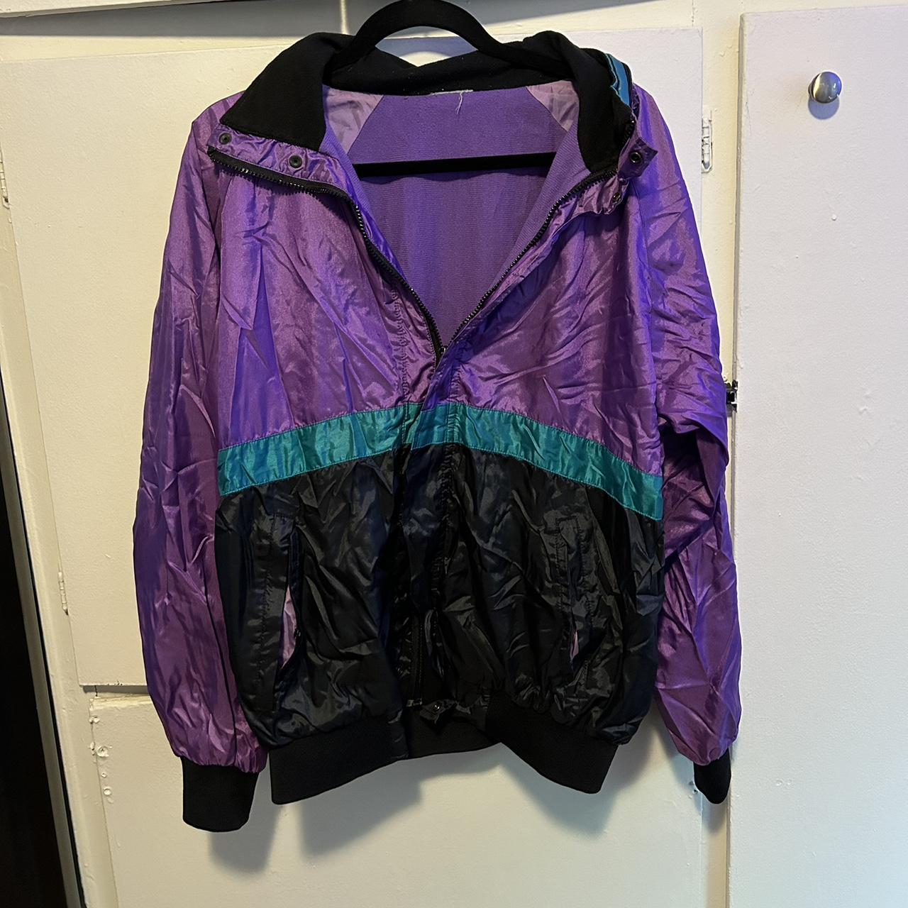 Purple and turquoise on sale windbreaker