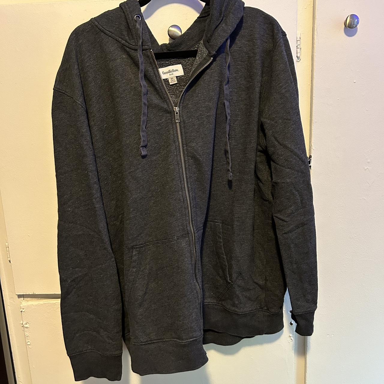 Dark grey zip up hoodie XL (men’s target brand)... - Depop