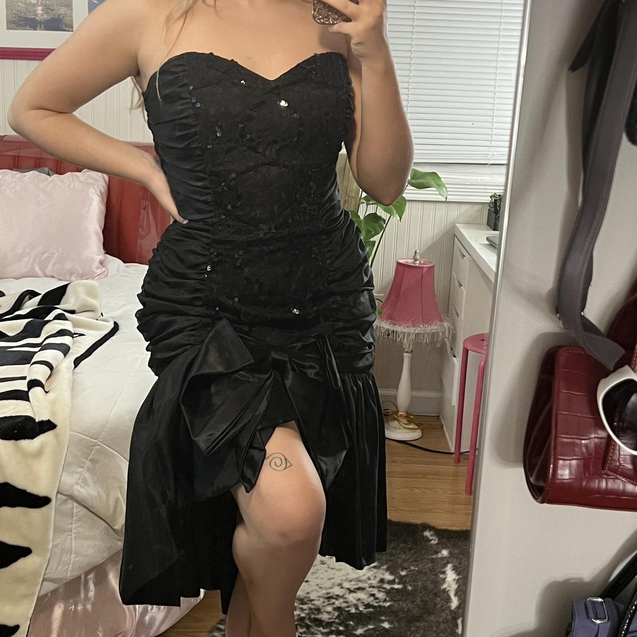TRY ON PIC ADDED Vintage 80’s prom dress 🖤 Mid... - Depop