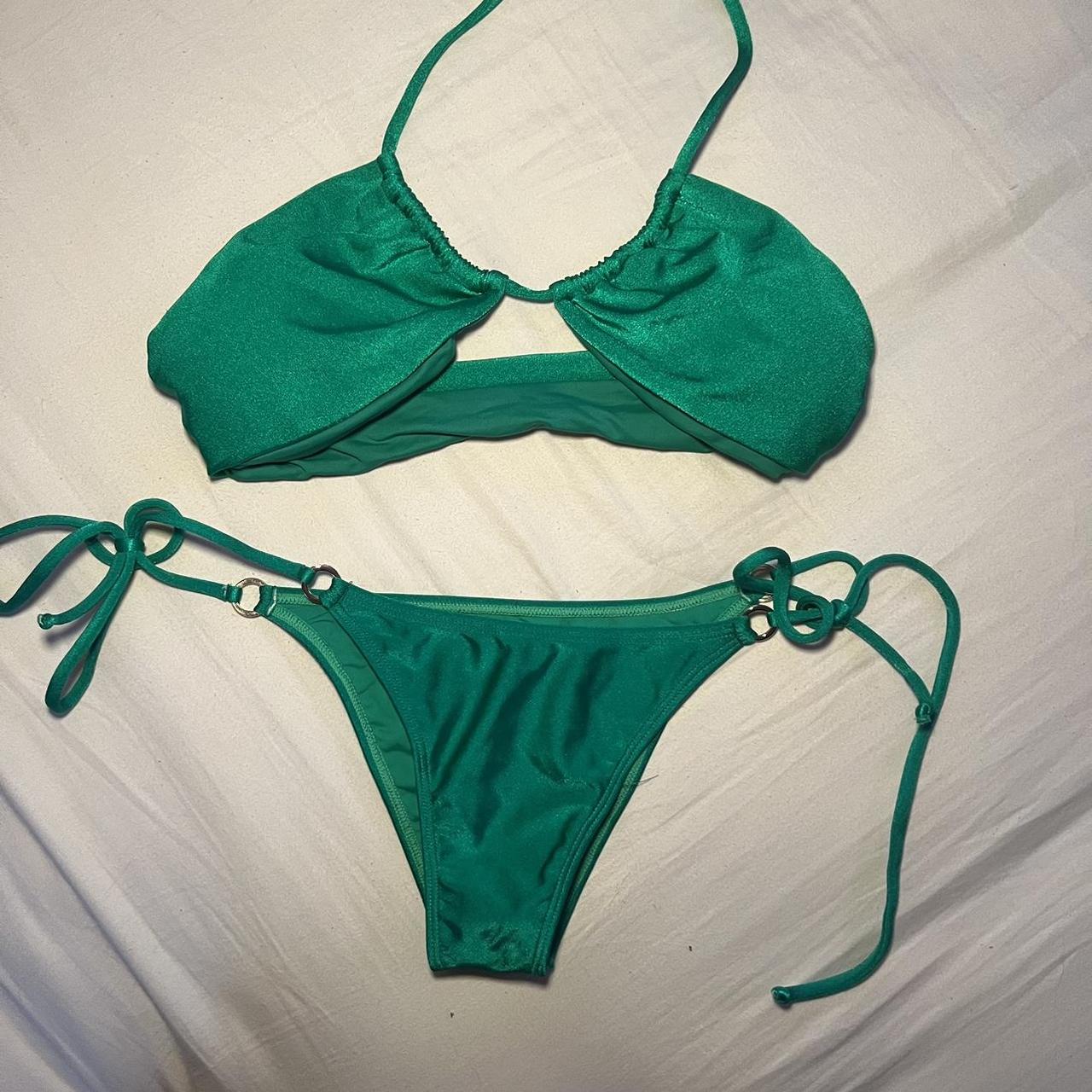 Emerald green bikini🌴👑 Adjustable straps and a top... - Depop