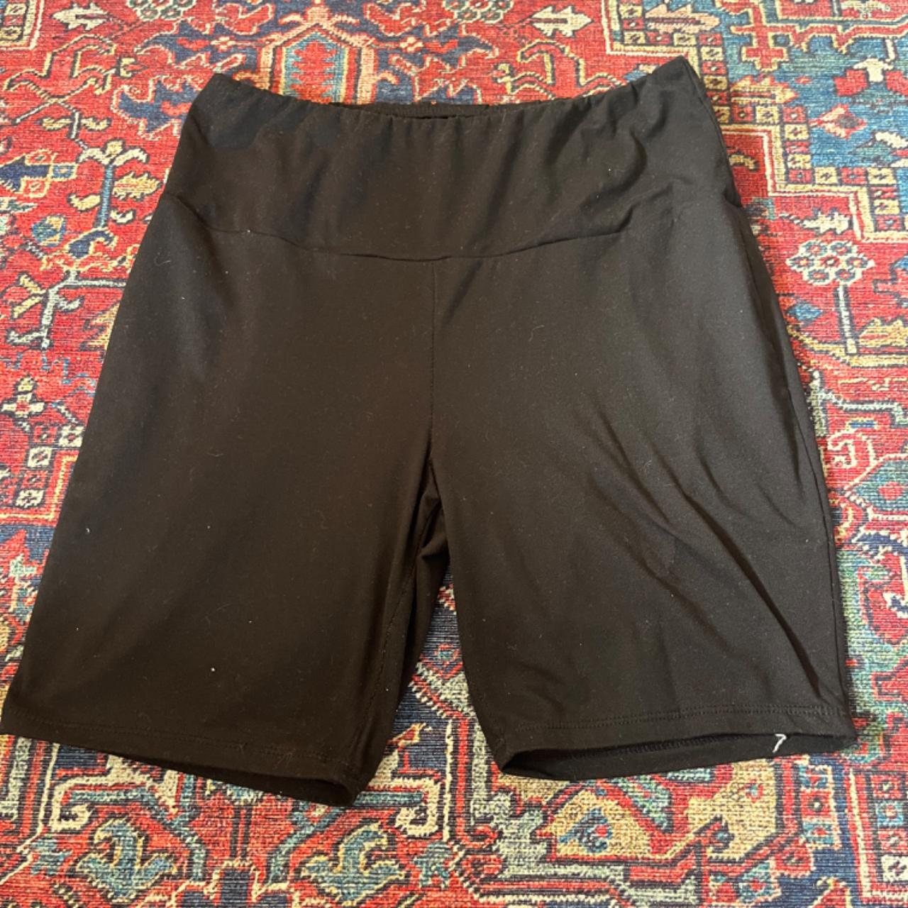Brand ONESTEPUP Black Cotton Biker Shorts size 1X Depop