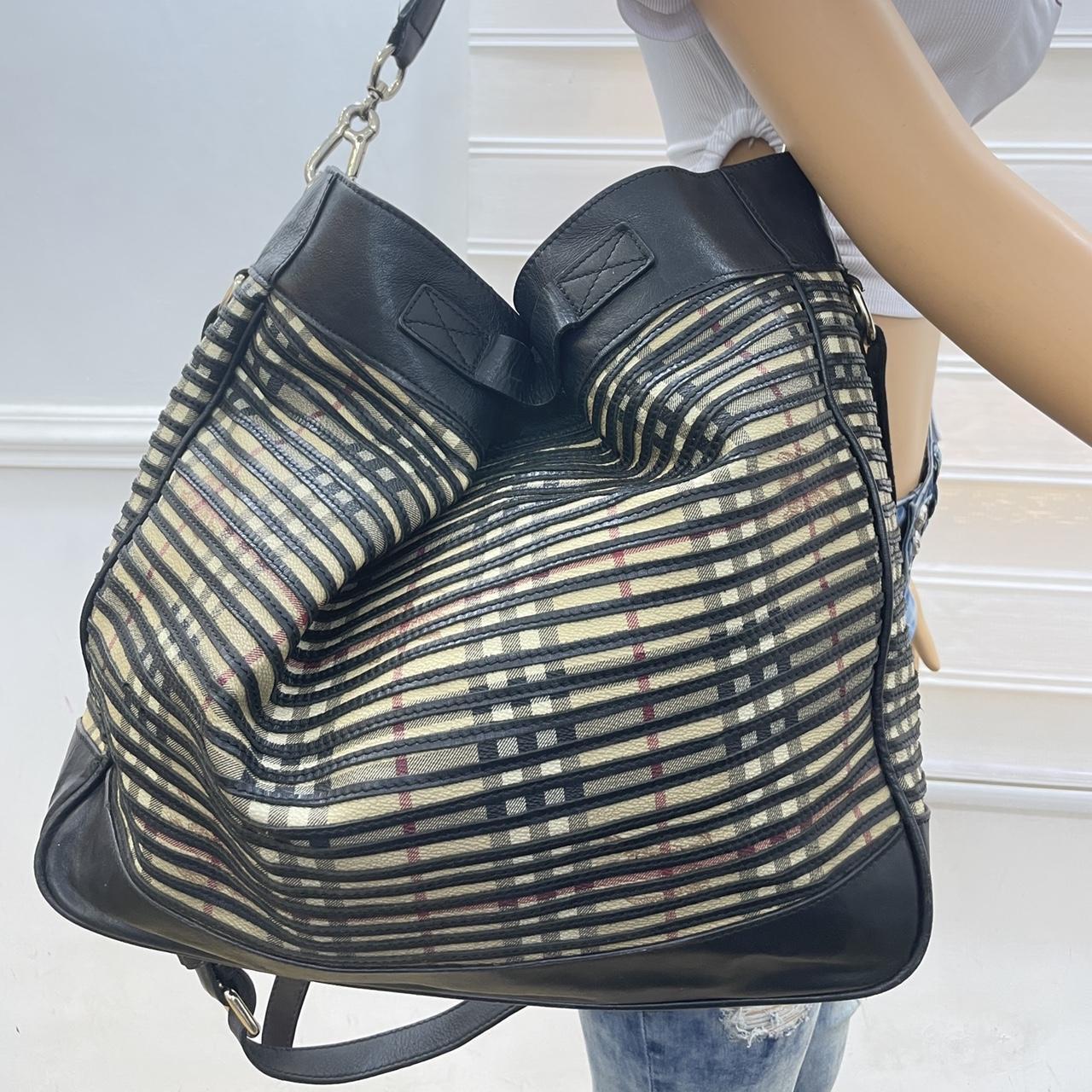 Burberry haymarket hobo best sale