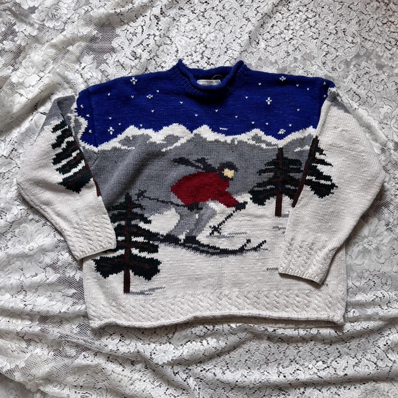 Women's Sweater - Multi/White - S – 1990s Jones N… - image 1