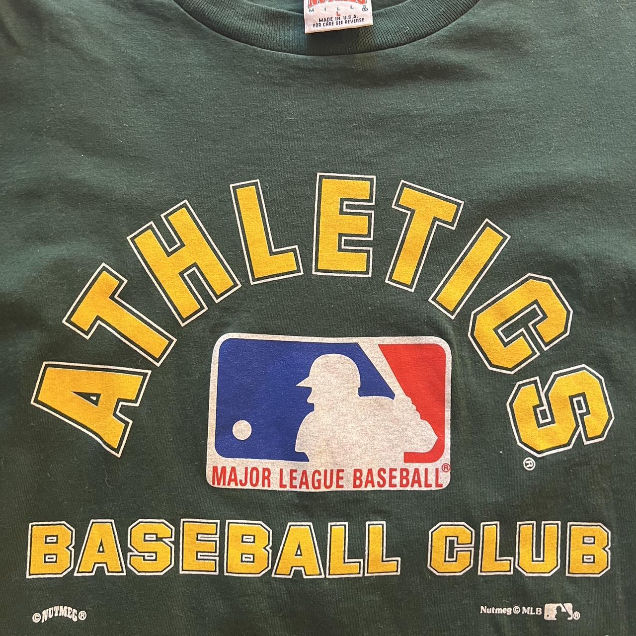 Vintage Oakland Athletics Nutmeg Mills MLB Raglan Baseball 