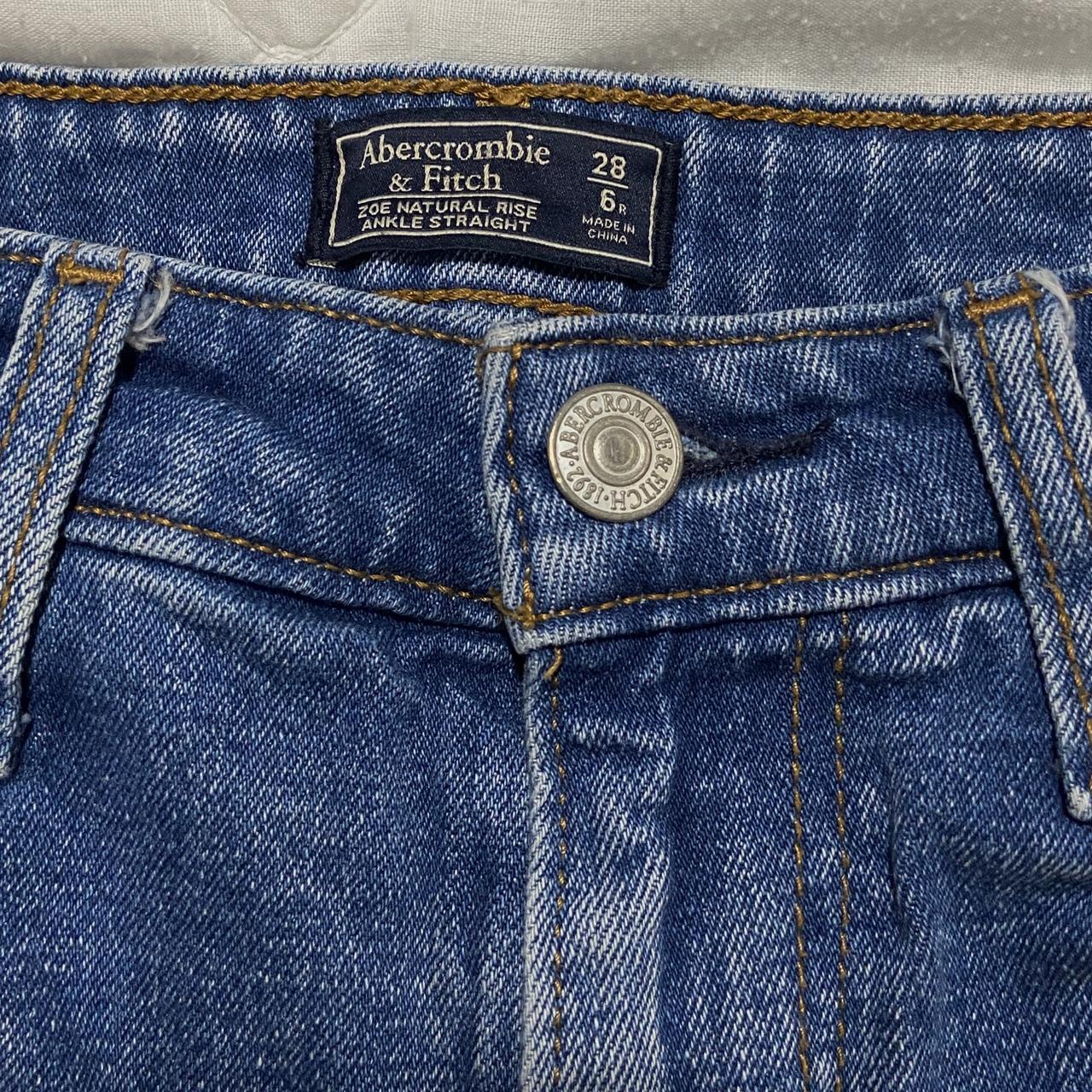 abercrombie & fitch zoe high rise straightcut denim... Depop