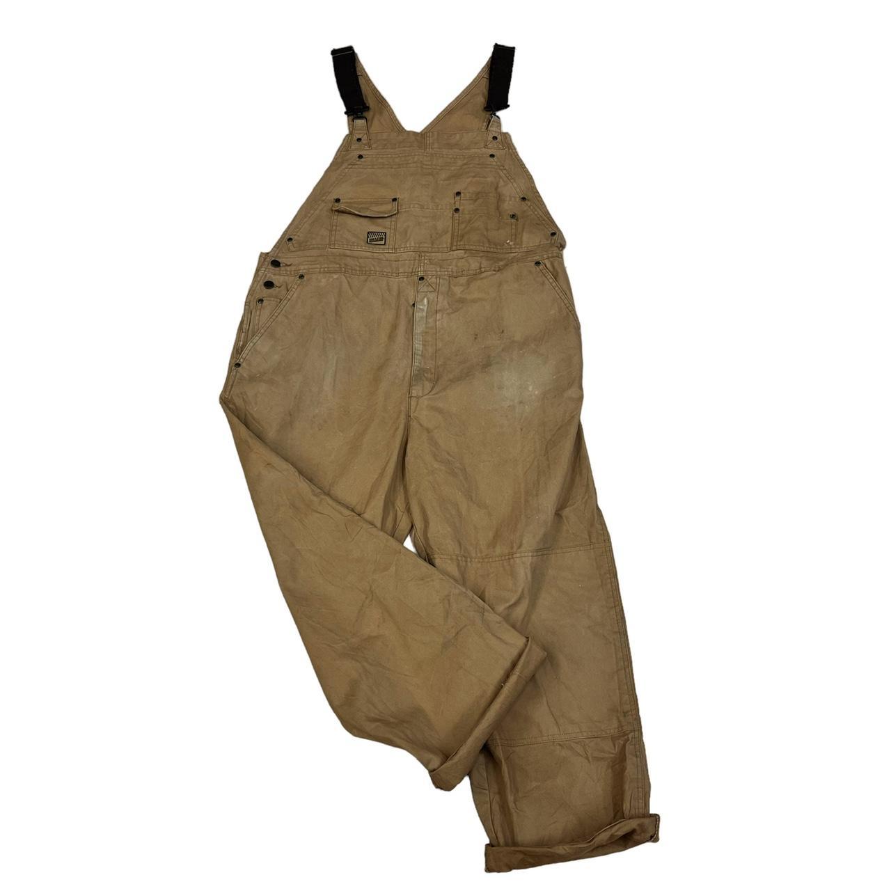 Men's Tan Dungareesoveralls Depop