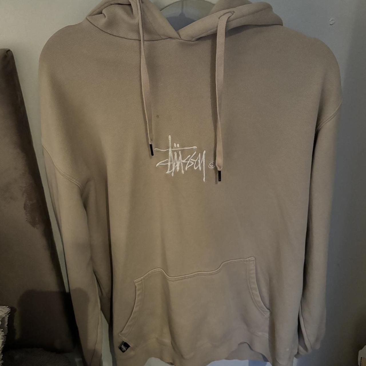 Beige on sale stussy hoodie