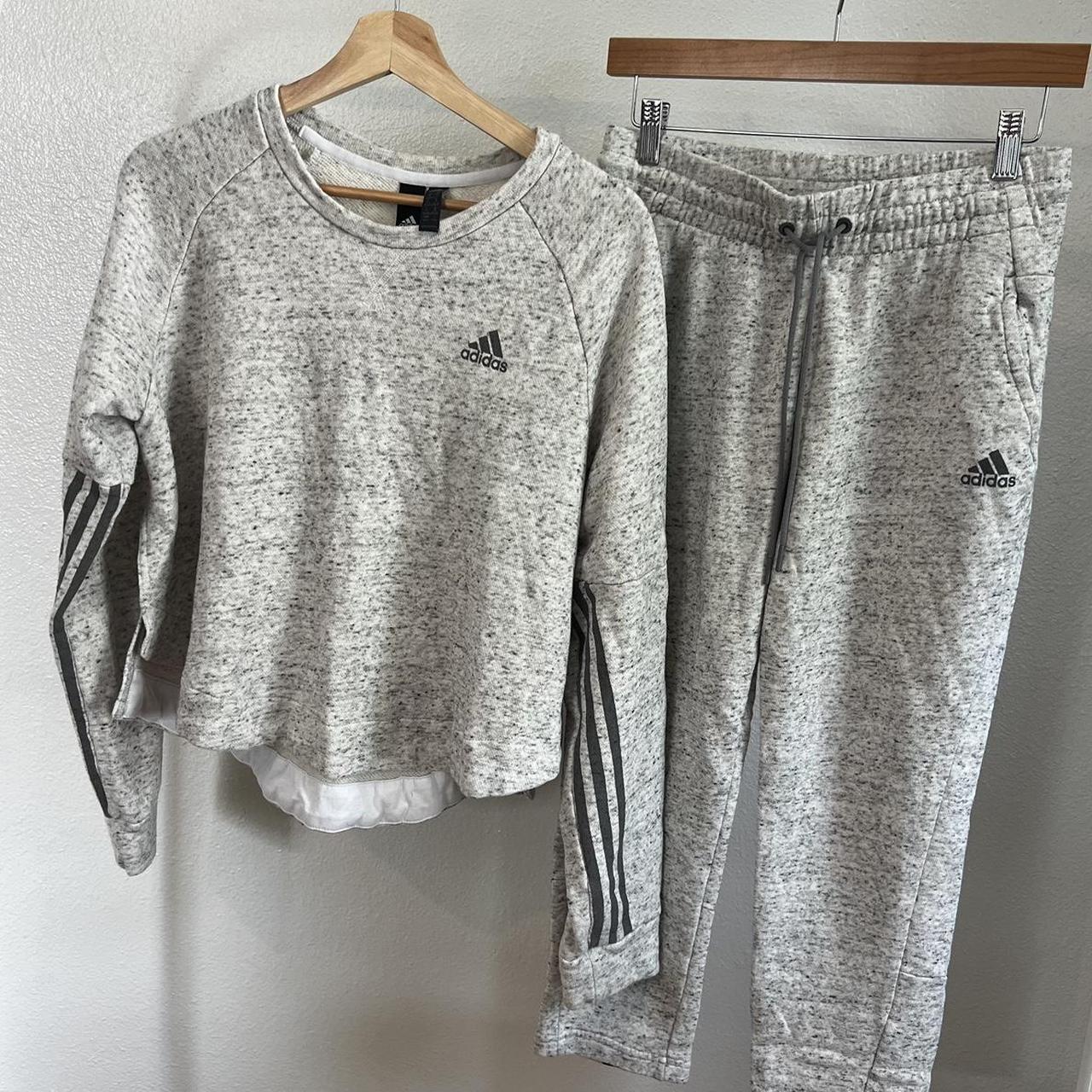 Gray adidas sweatsuit best sale