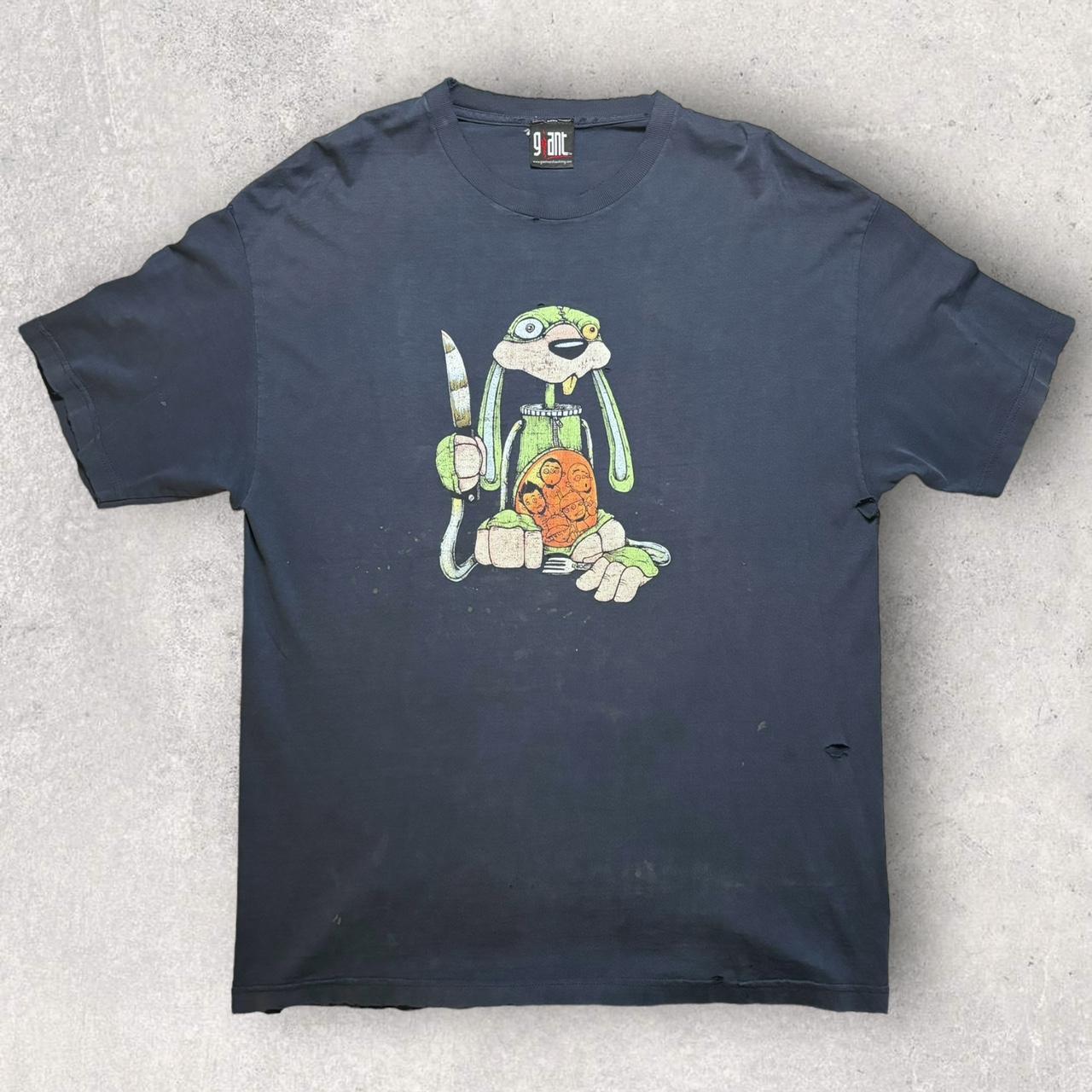 LIMP BIZKIT / Killer Rabbit cartoon graphic - Navy - Depop