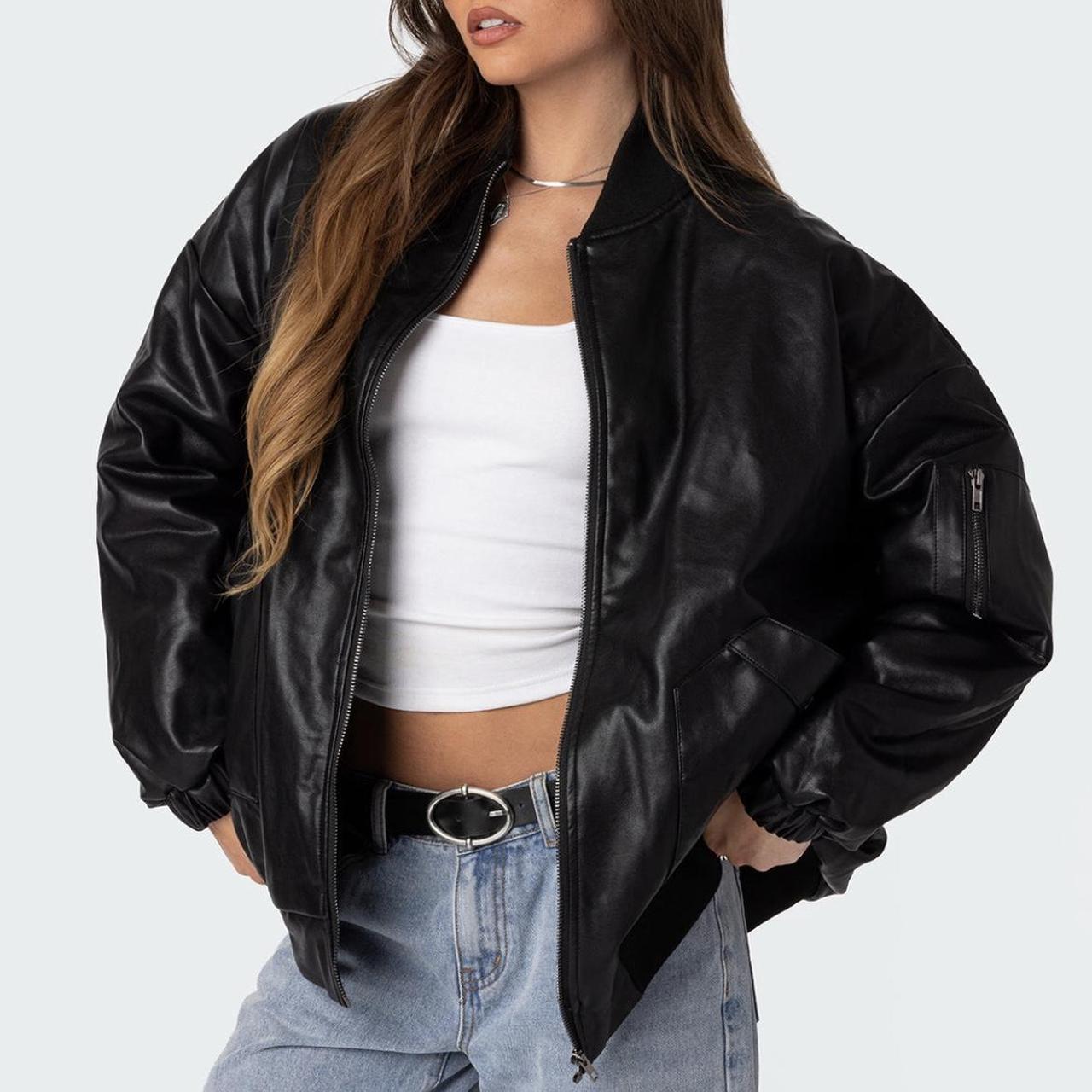 Edikted popular faux leather jacket