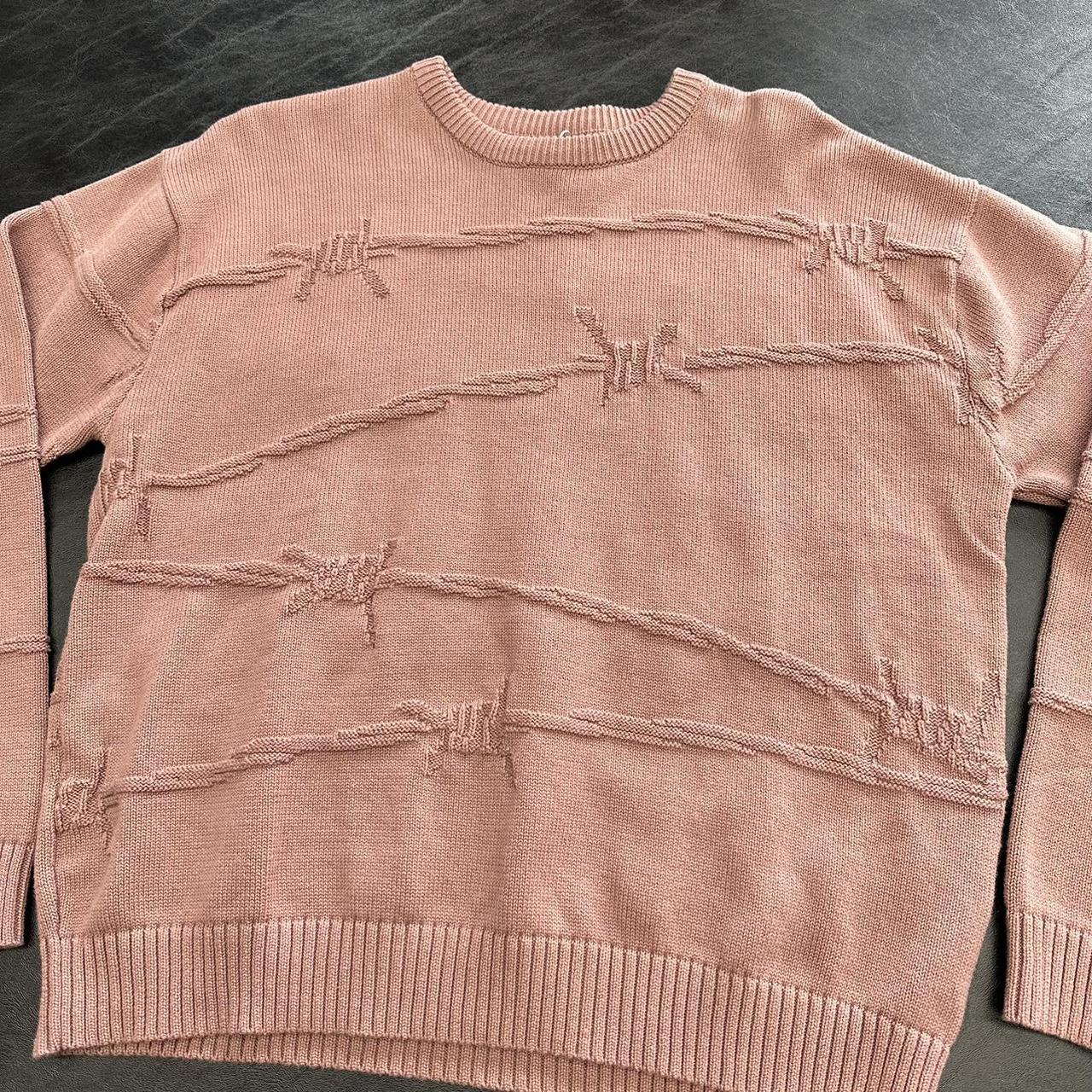 Fucking Awesome Barbed Wire Knit Sweater in Mauve ‼️... - Depop