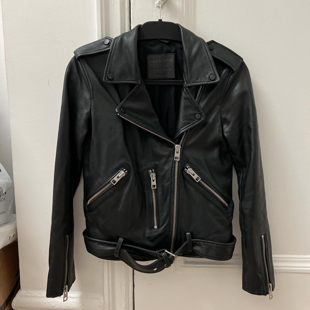 All Saints Biker Leather Jacket Amazing jacket,... - Depop