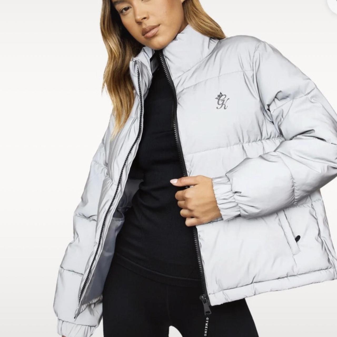 Gym king puffer top jacket reflective