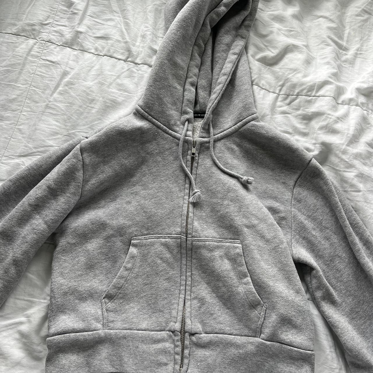 Cropped crystal hoodie brandy Melville brandy... Depop