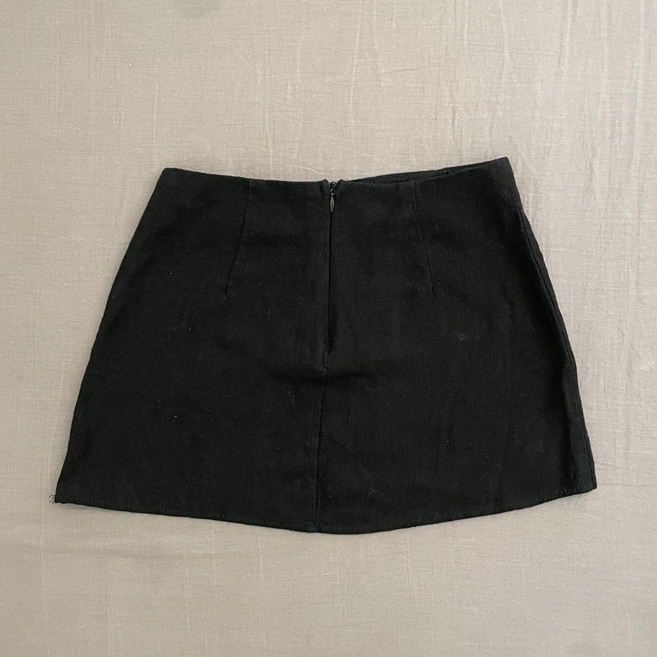 black princess polly mini skirt— back zipper on the... - Depop