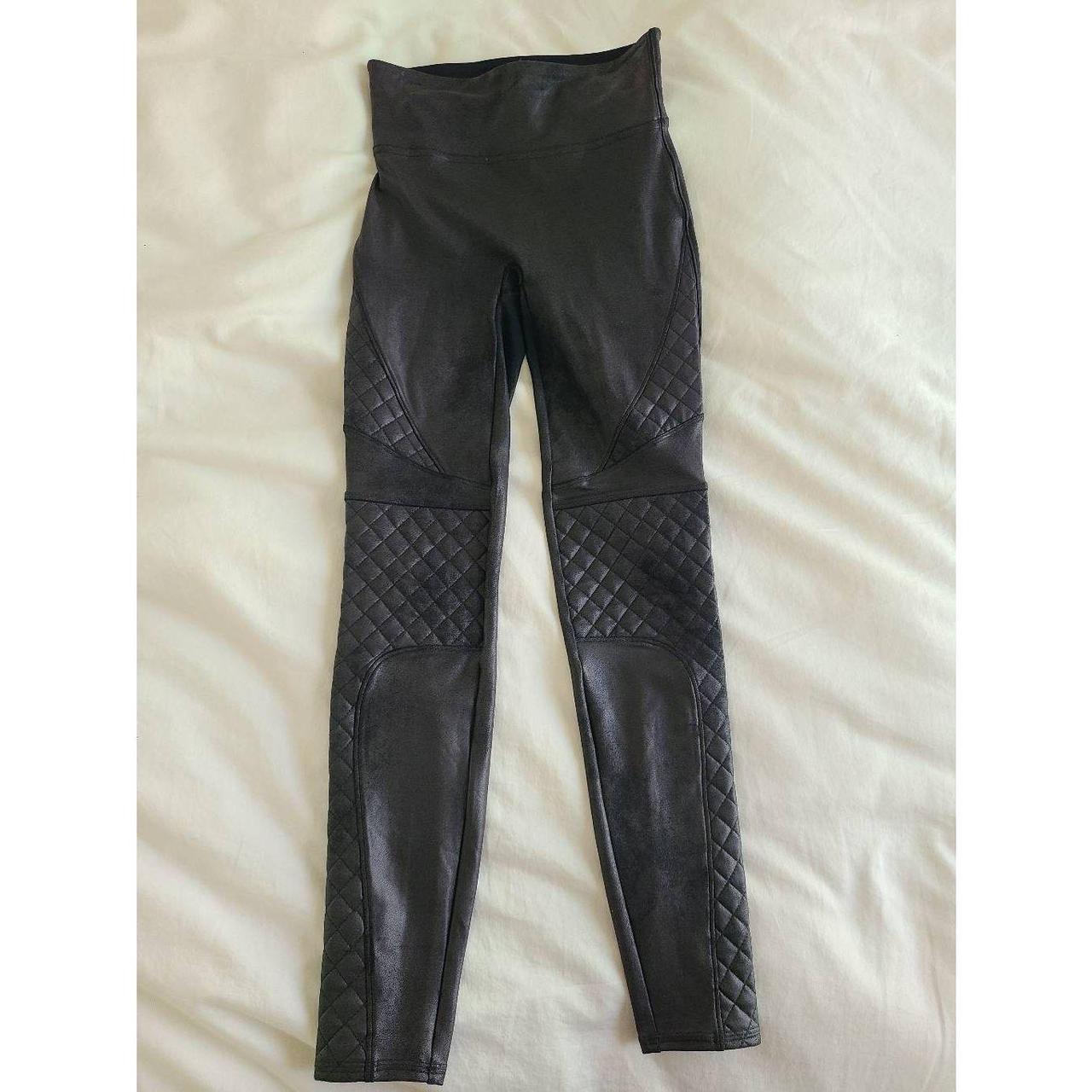 Spanx Quilted Faux Leather Legging Women's Size XS