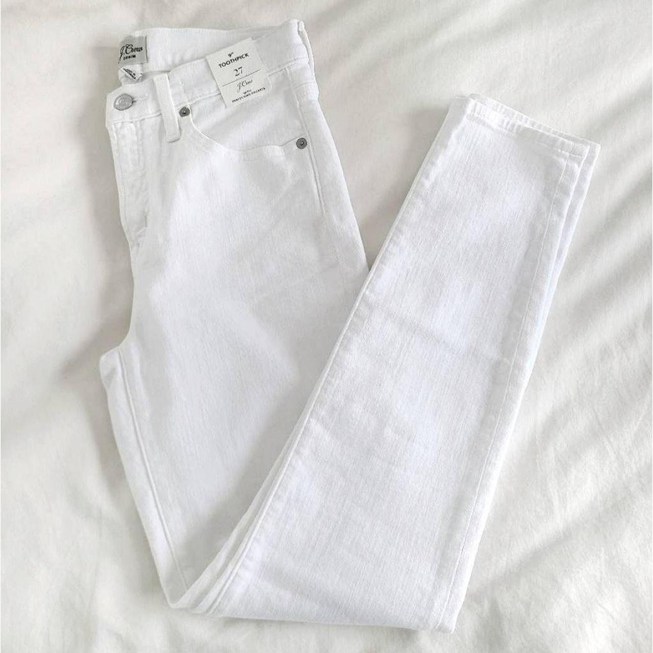 J.Crew Women's White Jeans Depop