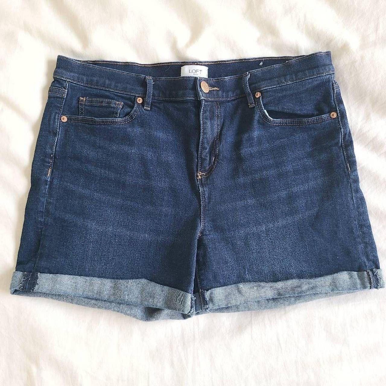 Loft Jeans Shorts Womens 12 Blue Denim Regular Fit. Depop