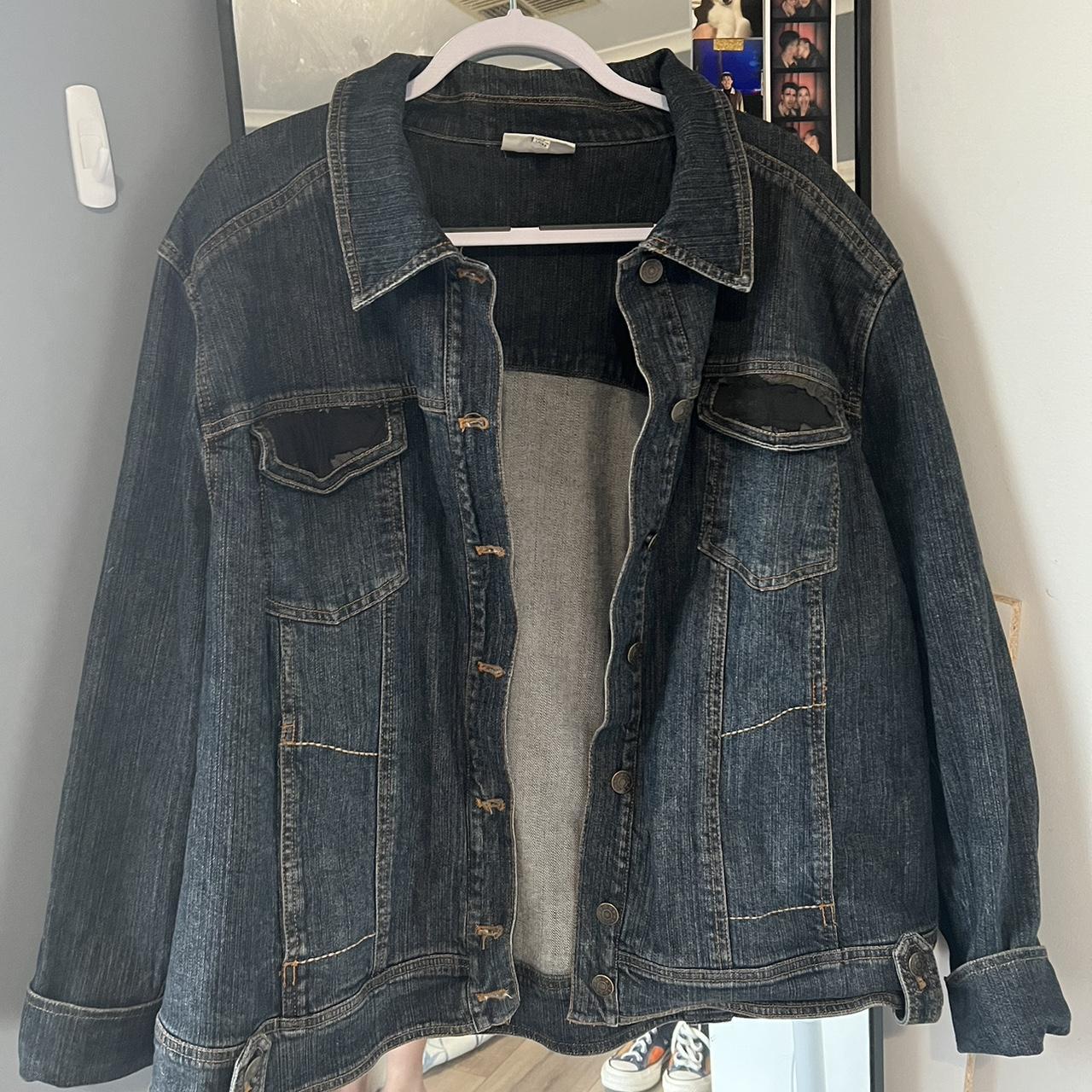 oversized denim jacket perfect for layering... - Depop