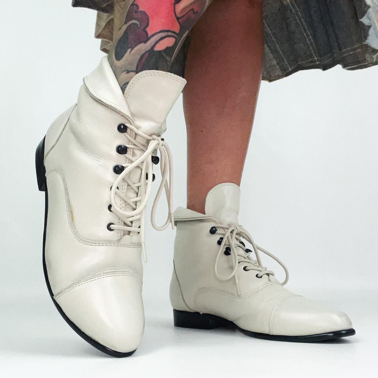 Fold over lace up boots hotsell