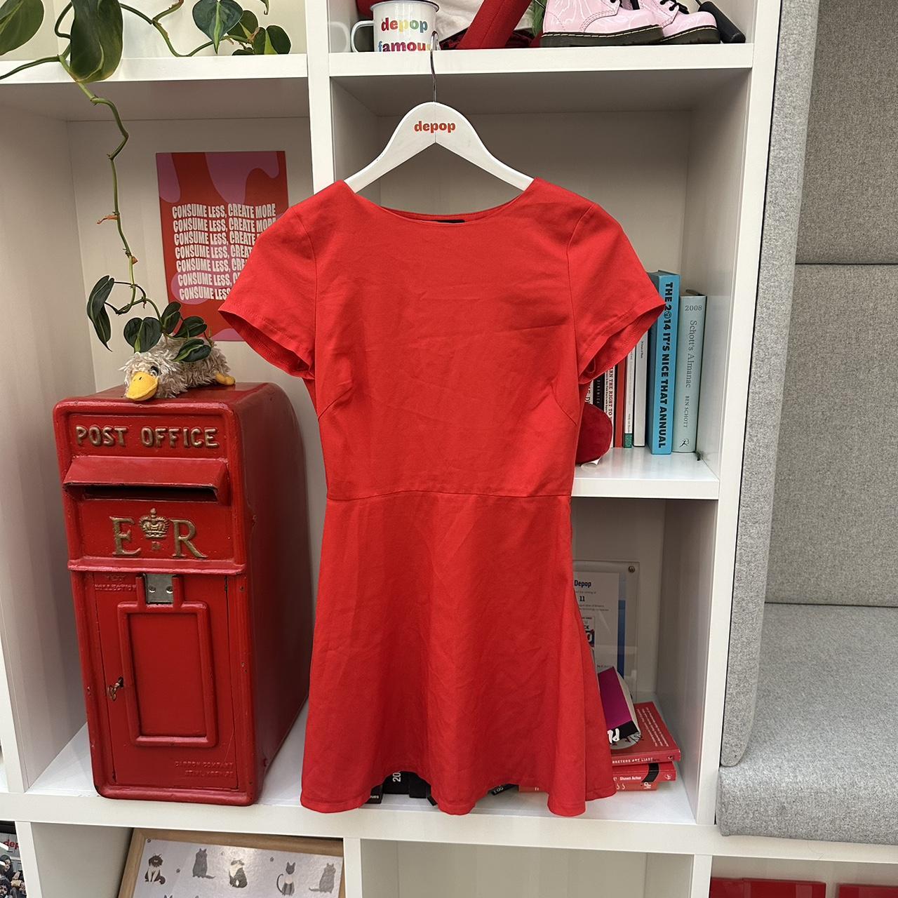 Daisy Street Red Dress with lattice back detail Depop