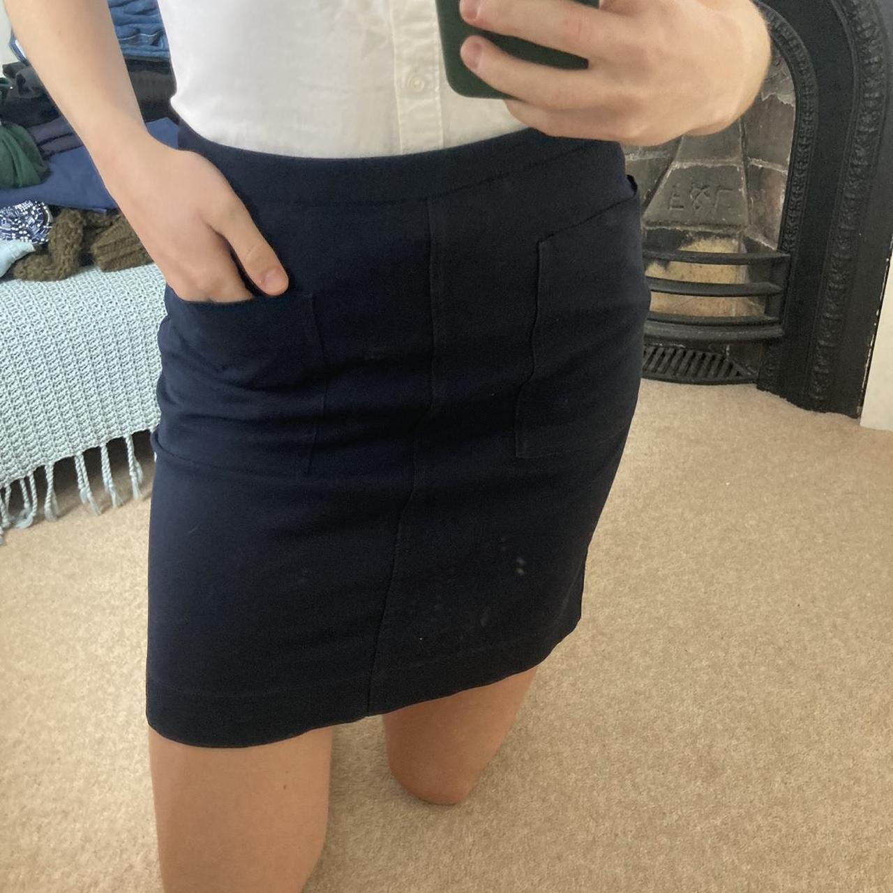 Navy tailored skirt from Next Size 6 - shown on... - Depop