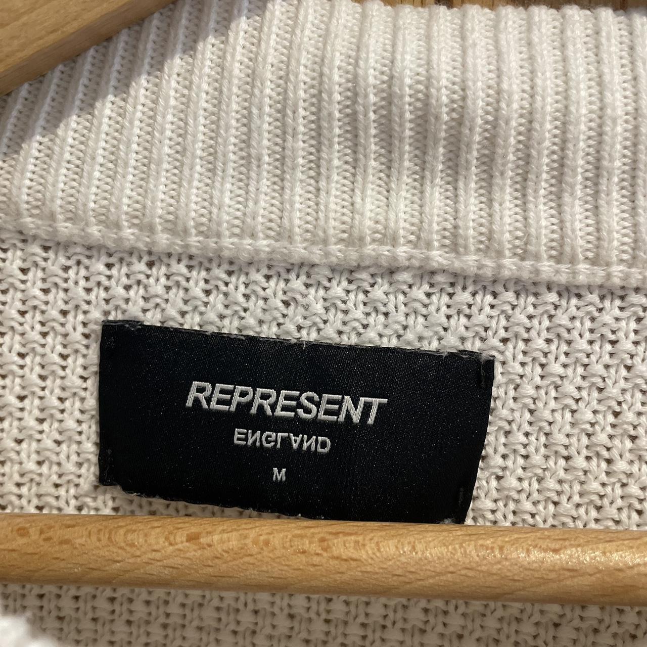 Represent Men's White and Cream Jumper | Depop